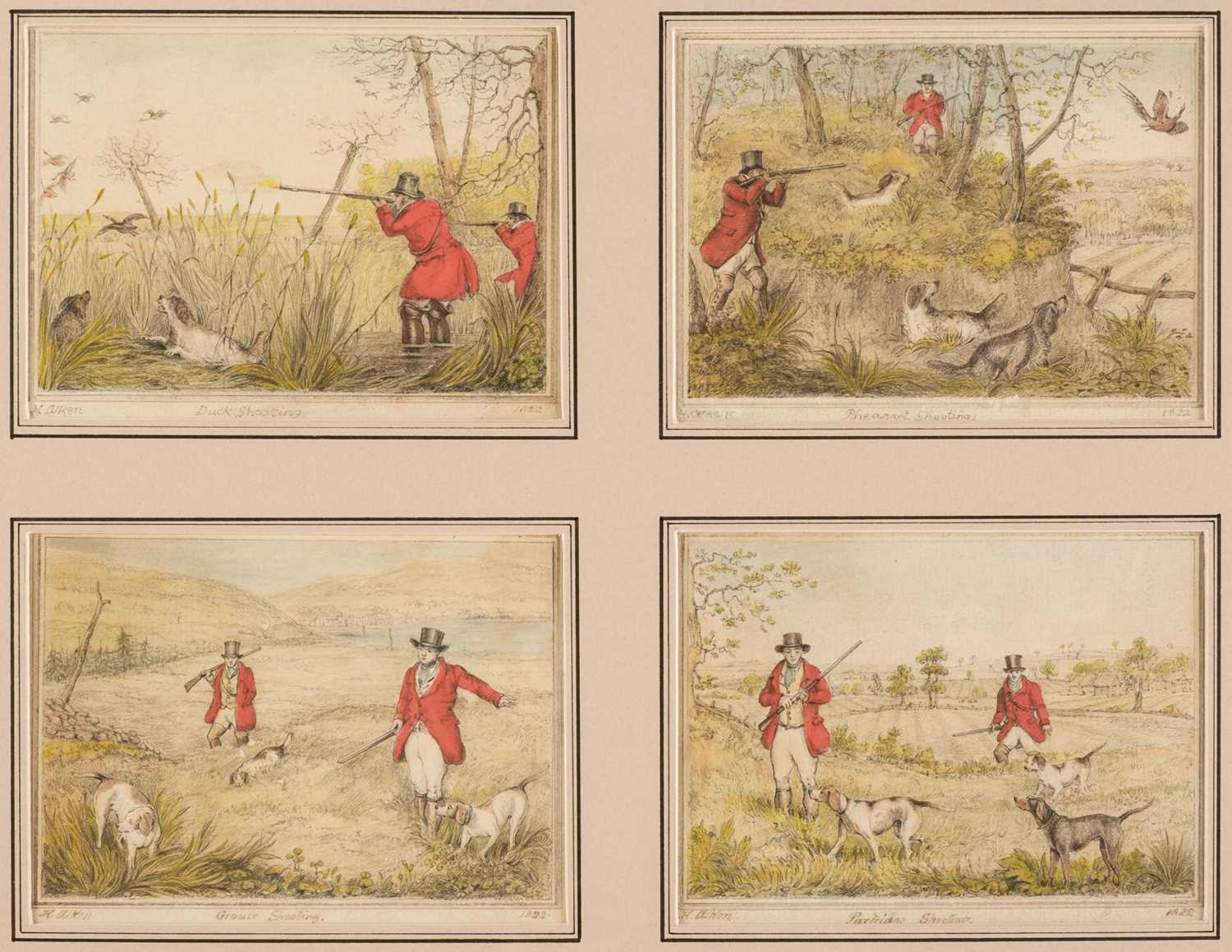 Lot 3 - Alken (Henry, 1774-1850). Shooting for Game, 1822, watercolour