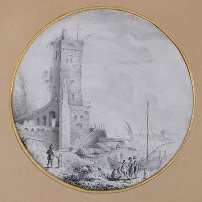 Lot 38 - Harding (James Duffield, 1797-1863). Carew Castle, August 1844, pencil..., and others