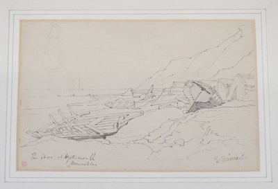 Lot 38 - Harding (James Duffield, 1797-1863). Carew Castle, August 1844, pencil..., and others
