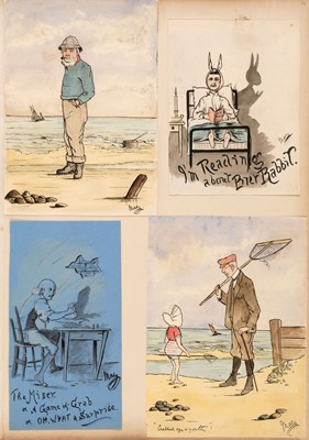 Lot 566 - Shepheard (Henry 'Mac'). Sketches by Mac, a large album, circa 1895-1915