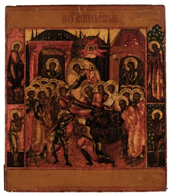 Lot 145 - Russian School. Icon: The Dormition of the Mother of God (Theotokos), 19th century