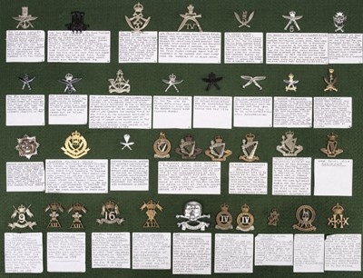 Lot 47 - Cap Badges. A collection of regimental cap badges