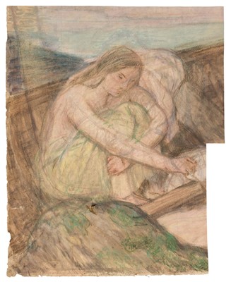 Lot 149 - Shannon (Charles Haselwood, 1863-1937). Figure in a Boat, circa 1900