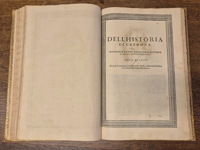 Lot 235 - Campo (Antonio). Cremona Fedelissima Citta, 1st edition, 1585