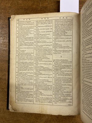 Lot 288 - Florio (John). A Worlde of Wordes, or ... Exact Dictionary in Italian and English, 1598
