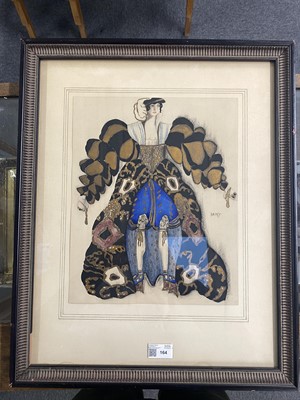 Lot 164 - Attributed to Leon Bakst 1866-1924. Costume design for a character from The Legend of Joseph, circa 1914