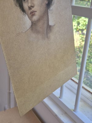 Lot 166 - De Morgan (Evelyn, 1855-1919). Preparatory study of a female head, circa 1914
