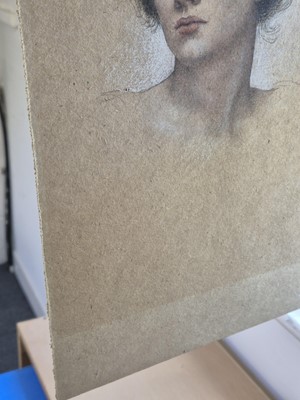 Lot 166 - De Morgan (Evelyn, 1855-1919). Preparatory study of a female head, circa 1914