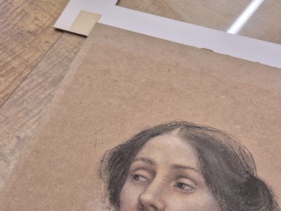 Lot 166 - De Morgan (Evelyn, 1855-1919). Preparatory study of a female head, circa 1914