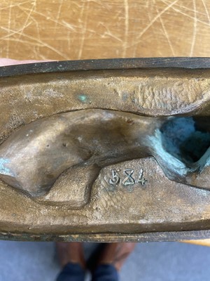 Lot 40 - Barye (Antoine-Louis, 1796-1875). Panthère couchée, bronze
