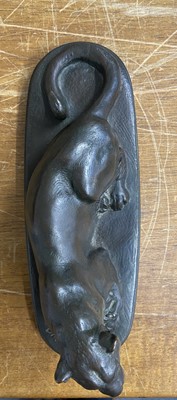 Lot 40 - Barye (Antoine-Louis, 1796-1875). Panthère couchée, bronze