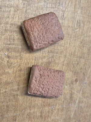Lot 466 - Babylonia. Two Babylonian rectangular clay tablets