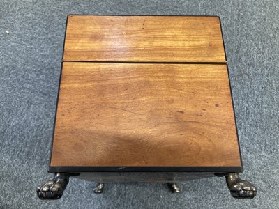 Lot 459 - Tea Caddy. A George III satinwood and silver tea caddy, circa 1800