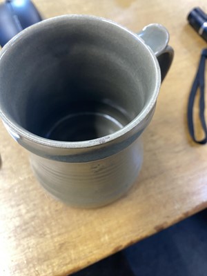 Lot 403 - Leach Pottery. Three beer tankards