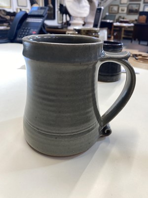 Lot 403 - Leach Pottery. Three beer tankards