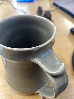 Lot 403 - Leach Pottery. Three beer tankards