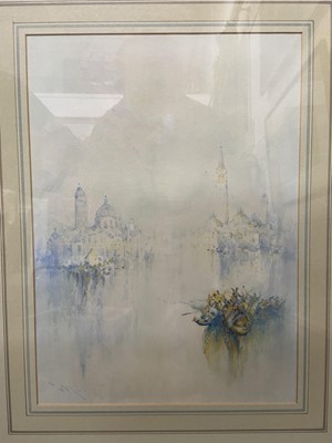 Lot 150 - Wasley (Frank, 1848-1934). Quayside, St. Marks Square, Venice, watercolour