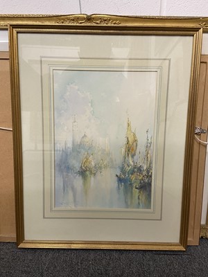 Lot 150 - Wasley (Frank, 1848-1934). Quayside, St. Marks Square, Venice, watercolour
