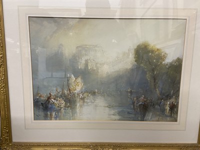 Lot 150 - Wasley (Frank, 1848-1934). Quayside, St. Marks Square, Venice, watercolour