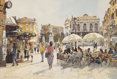 Lot 221 - Wright (Bert, 1930). Morning Coffee, San Stephano, watercolour..., and others