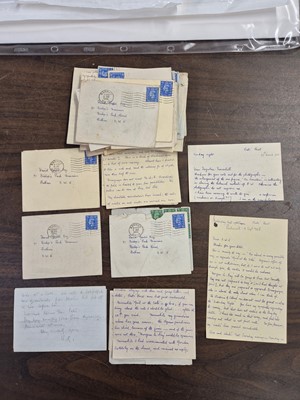 Lot 170 - French (Cecil, 1879-1953). An archive of autograph letters and plain postcards, 1946-1952