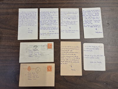 Lot 170 - French (Cecil, 1879-1953). An archive of autograph letters and plain postcards, 1946-1952