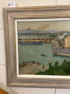 Lot 186 - Le Bas (Edward, 1904-1966). Harbour, oil