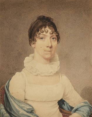 Lot 60 - Field (Robert, 1769-1819). A pair of marriage portraits, 1808, watercolour