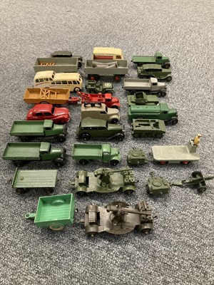 Lot 9 - Model Cars. Dinky diecast model vehicles, commercial, agricultural, military and road cars