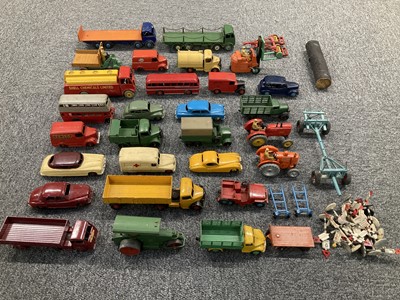 Lot 9 - Model Cars. Dinky diecast model vehicles, commercial, agricultural, military and road cars