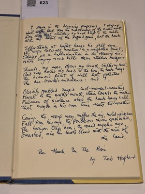 Lot 623 - Hughes (Ted). The Hawk in the Rain, 1st edition, inscribed copy, 1957
