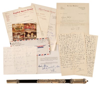 Lot 260 - Barbirolli (Sir John 'Tito'). 7 Autograph Letters, signed 'Tito', 1940-78