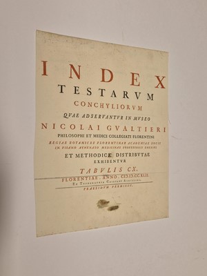 Lot 36 - Gualtieri (Niccolo). Seven Engravings of Shells, 1742