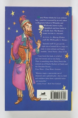 Lot 715 - Rowling (J. K.). Harry Potter and the Philosopher's Stone, 1st edition, 1st impression, 1997