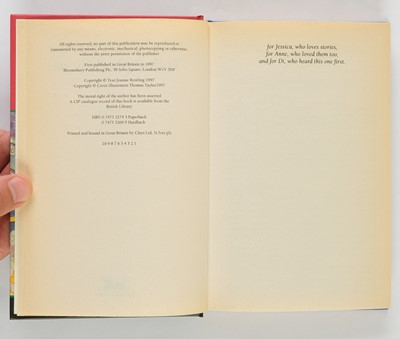 Lot 715 - Rowling (J. K.). Harry Potter and the Philosopher's Stone, 1st edition, 1st impression, 1997