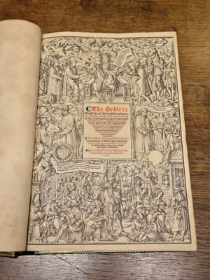 Lot 240 - Bible [English]. The Byble in Englyshe of the largest and greatest volume..., 1541