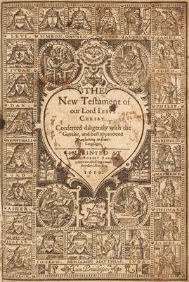 Lot 268 - Bible [English]. [The Bible, that is, the Holy Scriptures, 1610]