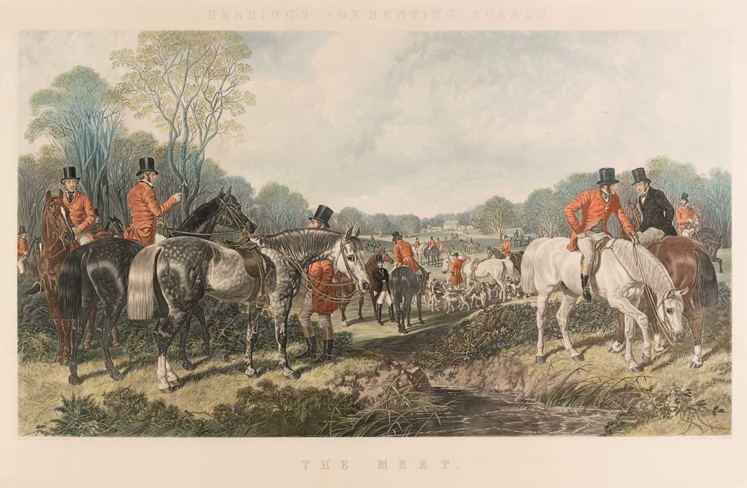 Lot 39 - Harris (John). Herring's Fox Hunting Scenes, the set of 4, 1854