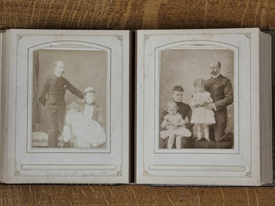 Lot 6 - British & European Royalty. An album containing 29 window-mounted cabinet cards, c. 1880s
