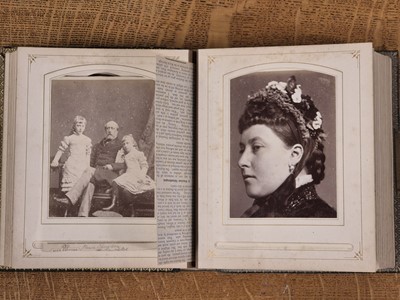 Lot 6 - British & European Royalty. An album containing 29 window-mounted cabinet cards, c. 1880s