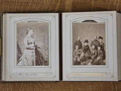 Lot 6 - British & European Royalty. An album containing 29 window-mounted cabinet cards, c. 1880s