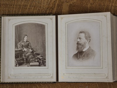 Lot 6 - British & European Royalty. An album containing 29 window-mounted cabinet cards, c. 1880s