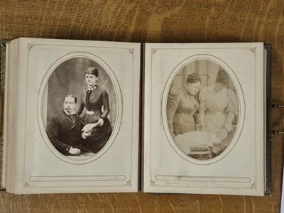 Lot 6 - British & European Royalty. An album containing 29 window-mounted cabinet cards, c. 1880s