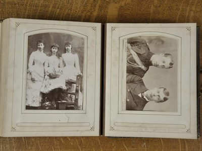 Lot 6 - British & European Royalty. An album containing 29 window-mounted cabinet cards, c. 1880s