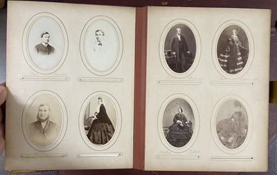 Lot 11 - Cartes de Visite. A group of 3 albums, c. 1860-1890