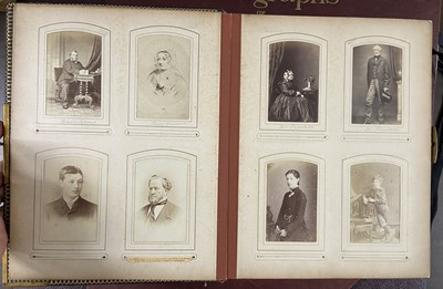 Lot 11 - Cartes de Visite. A group of 3 albums, c. 1860-1890