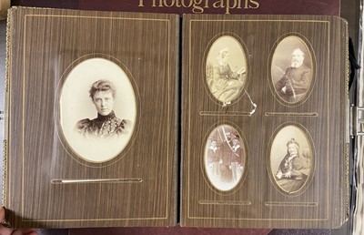 Lot 11 - Cartes de Visite. A group of 3 albums, c. 1860-1890