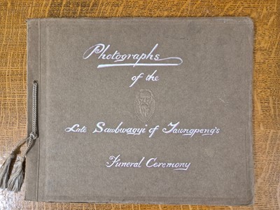 Lot 8 - Burma. Photographs of the Late Sawbwagyi of Tawngpeng’s Funeral Ceremony, [1926]