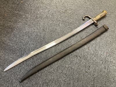 Lot 116 - Bayonet. A French Chassepot bayonet with matching serial numbers L7839