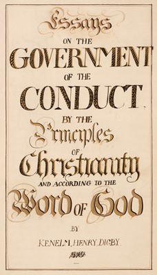 Lot 330 - Digby (Kenelm Henry). Essays on the Government of the Conduct..., c.1810